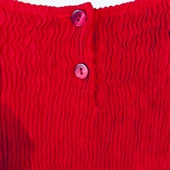 Chaus Red Textured Tunic Vintage Size 10 - Picture 6 of 8
